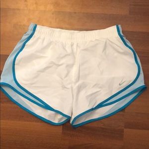 Nike Athletic Running Shorts, Dri-Fit, L, White
